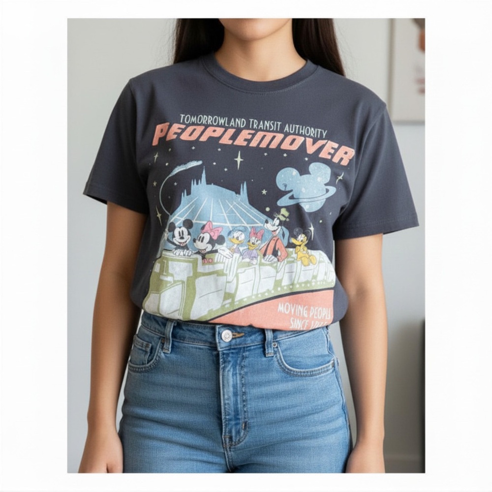 Walt Disney World Tomorrowland Transit Authority PeopleMover T-shirt Large NEW!